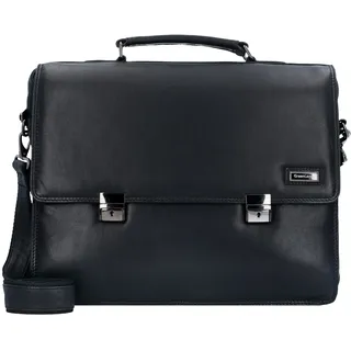 GREENLAND Nature Black Nappa Aktentasche Leder 40 cm Laptopfach schwarz