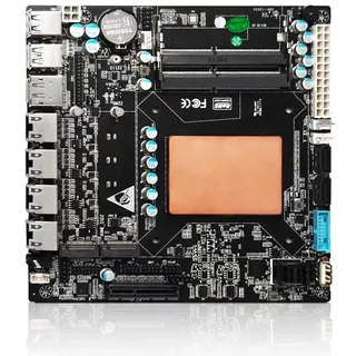 MNBOXCONET NAS Motherboard Core i5 1135G7, UHD Graphics, Mini-ITX NAS Board, Barebone NO RAM NO SSD 4 x i226V 2.5GbE LAN, Dual M.2 NVMe (PCle3.0x4), 6 x SATA3.0, PCIEx4 Slot, DP, Type-C