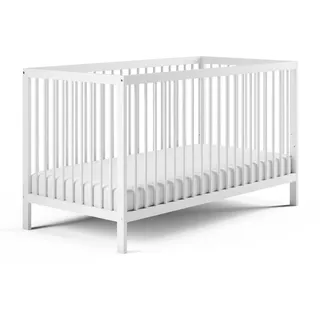 Kids Collective Babybett weiß Holz, Buche, 60x120 cm Babymöbel, Babybetten, Gitterbett