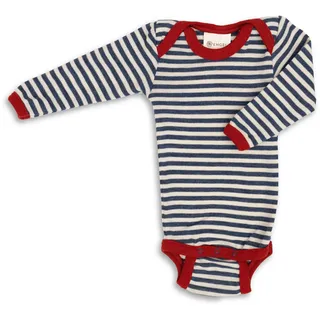 Engel Baby Body langarm, Wolle maschinenw Natur (Blau 98-104) - 98-104