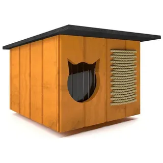 QLS Katzenhaus 56 x 47 cm Holz