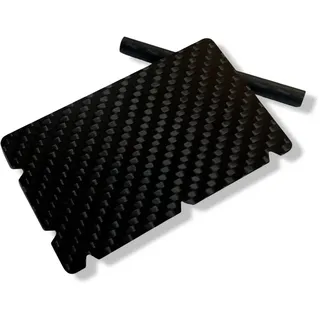 M&M Smartek Carbonfaser-Karte mit 5 Kerben und Röhrchen | Set aus echter Kohlefaser mit stabiler Karte und leichtem Röhrchen; glatte Flächen sind abwischbar und mehrfach nutzbar.