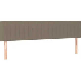 vidaXL 2X Kopfteil Polsterkopfteil Bettkopfteil für Bett Betthaupt Bettgestell Schlafzimmer Bettrahmen Bettzubehör Taupe 90x5x78/88cm Stoff