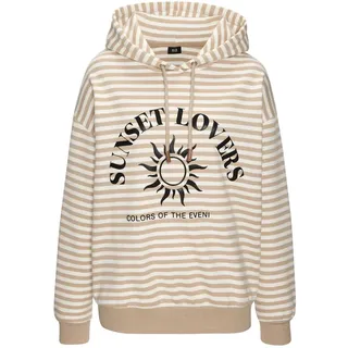 H.I.S. H.I.S Kapuzenpullover Damen camel gestreift Gr.48/50