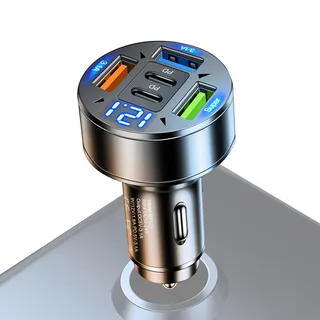 Auto-Ladeadapter, USB-Ladegerät, Super Fast USB Typ C Ladegerät Adapter Multi-Ports, 100 W, USB-Ladegerät, USB Typ C, Multi-Port-Adapter, für Reisen