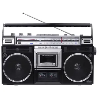 Silva Schneider PCR 1980 Kassettenradio UKW, MW, KW Kassette, Bluetooth®, USB, UKW, MW, KW Aufnahmefunktion, Inkl. Mikrofon Schwarz