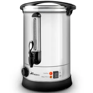 TRESKO Einkochautomat 1385-009, 2500 Watt, silber, Glühweinkocher, mit Zapfhahn, Edelstahl, 20 Liter