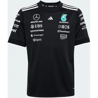 adidas Kinder MERCEDES - AMG PETRONAS Formula ONE Team Driver TRIKOT schwarz|weiß 122 cm
