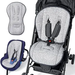 Orzbow Universal Sitzauflage Kinderwagen,Warm Sitzeinlage für Buggy mit Extra Polsterung,Weich Einlage für Kindersitz,75x46cm (Klassisch Grau)