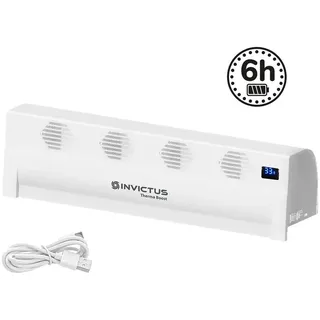 Genius Invictus Therma Boost Basic Heizverstärker 2 Modi Display, Kabellos, Wärme Verteilung Sparen von Energie Heizkosten- Heizkörper Ventilator - Weiß
