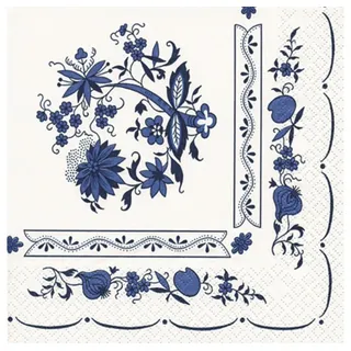 Home fashion Home Fashion, Zwiebelmuster, Lunch-Servietten aufgefaltetes Maß 33 cm x 33 cm, im Viertelfalz, 20 Stück pro Pack