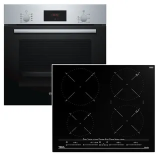 Bosch HERDSET INDUKTION Backofen Teleskopauszug + TEKA Induktionskochfeld