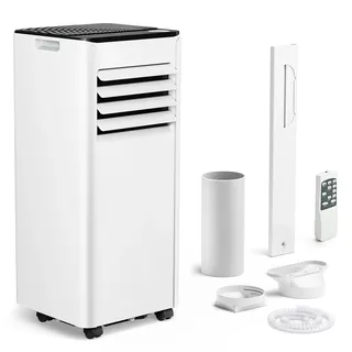 Mobiles Klimagerät 9000 BTU 2,6kW, Kühlen&Ventilieren&Entfeuchten, Raumgröße bis 25m2, Mobile Klimaanlage mit Abluftschlauch