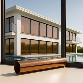 Marapon Spiegelfolie Fenster Sichtschutz [44.5x200 cm] Fensterfolie Sonnenschutz außen ohne Rückstände - Spiegelfolie Fenster Sichtschutz - Sonnenschutzfolie Fenster - Dachfenster verdunkeln