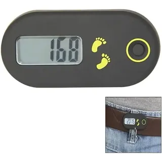 XLKJ Schrittzähler Clip, Pedometer Tragbar mit Clip und Umhängeband, Mini 3D Schrittzähler Ohne App und Handy für Gehen Laufen Sport (Schwarz)