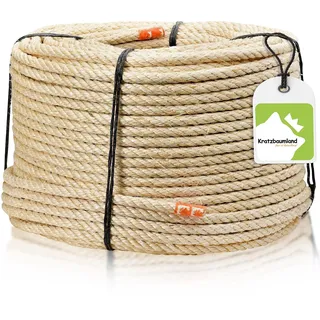 Kratzbaumland Sisalseil 8 mm, Sisalseil Natur für Kratzbäume (versch. Längen) (10 Meter)