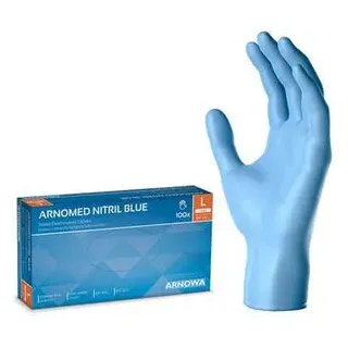 arnomed Nitrilhandschuhe Einweghandschuhe L Blau