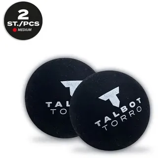 Talbot-Torro 251105 - Squashball, 2er-Set, Roter Punkt=Medium, für fortgeschrittenes Training+Match