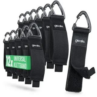 greate 12x Verlängerungskabel Organizer & Aufhänger bis 22kg - Klettband mit Haken für Kabel & Schläuche - Ideales Werkstatt Zubehör - Verlängerungskabel