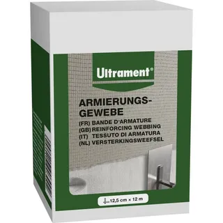 Ultrament Glasfasergewebe Ultrament Armierungsgewebe 12 m x 12,5 cm weiß