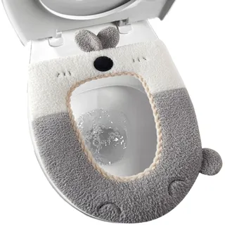 WC-Sitzbezug-Kissen,Toilettensitzauflagen | Warmes Bezugskissen für Deckel und Sitz, Badezimmer-Toilettensitzwärmer-Bezugskissen für Badezimmer Chaies
