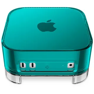 Spigen Classic C1 Hülle mit eingebautem Luftfilter Ständer Entwickelt für Mac mini M4 / M4 Pro Chip (2024) - Bondi Blue
