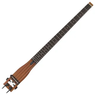 Anygig E-Bass Practikal Tragbar Reise 101CM 1.6KG Braun 34" Vollausschlag mit Gigbag Linkshänder