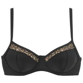 LASCANA Bügel-Bikini-Top Adele Schwarz/Mehrfarbig 38 Cup B