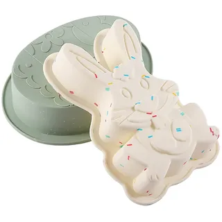 Osterdeko Hasenform Osterhase Schokoladenform Silikon Form Osterei Osterformen 3D Backform Ostern Silikon DIY Ostern Motivbackform Ostern Backwerkzeug für Ostern Party Dekoration Geschenk