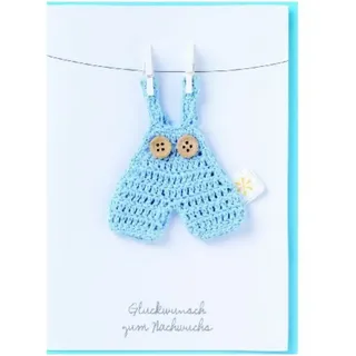 Karte zur Geburt blau/Junge "Glückwunsch zur Geburt" von räder design - Geschenk zur Geburt
