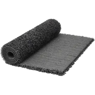 Internethandel Pfordt Kunstrasen Hochflor Star Anthrazit Muster 6x15 cm | dichte Struktur mit angenehmem Laufgefühl, Ablauflöchern und 27 mm Gesamthöhe für Balkon, Terrasse, Garten und Wintergarten