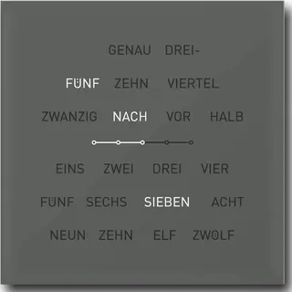 Kellys Finest Wortuhr Lisa 2.0 - GRAU - 40x40cm