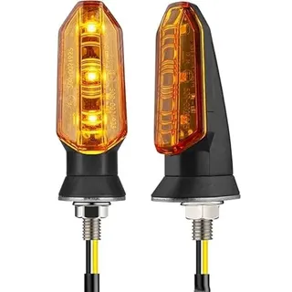 wanhaoaony Fahrrad Blinker 2 stücke Motorrad Blinker Lichter 8mm Mini Bernstein Blinklicht Blinker Blinker Lampe 12V Moto Anzeige Zubehör Blinker Motorrad(C)