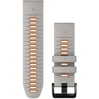 Quickfit-armbänder, Silikon nebelgrau/glutorange/schwarz 26 mm