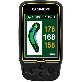 CANMORE HG500 Golf GPS – Extra großes, gut ablesbares Farbdisplay, vorinstallierte 41.000 Golfplätze weltweite Form des Grüns und des Fairways (schwarz)