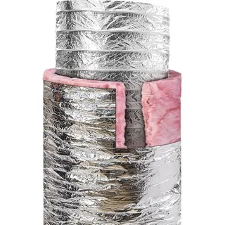 101,6 mm isolierter flexibler Trockner-Abluftschlauch, 7,62 m lang, 2 Rohrklemmen, robuster 3-Lagen-Schutz für hvac, Heizung, Kühlung, Lüftung,