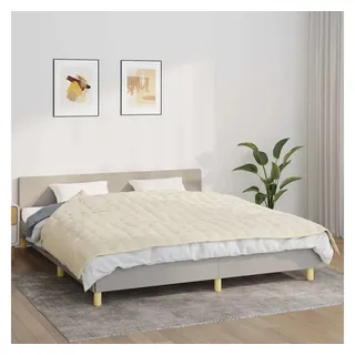 vidaXL Gewichtsdecke Hellcreme 155x220 cm 7 kg Stoff