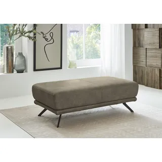 die planbar Hocker DIE PLANBAR "PN-EM22041", grau (alu), B:133cm H:45cm T:72cm, Hocker, Hocker, hochwertige Kaltschaumpolsterung, stylische Metallfüße