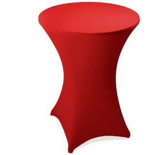 ESTEXO Home&Garden Stehtischhusse Stretch Rot Ø 60 cm
