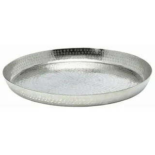 Ambia Home Dekotablett, Silber, Metall, rund, Dekoration, Dekoartikel, Dekoteller & -tabletts
