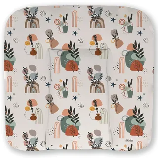 Kikido Wickelauflage für Babys, 75 x 70 cm, Natur – Wickeltischauflage, waschbar, zum Wechseln der Windel – Wickelunterlage für Babys auf Reisen, wasserdicht, 70 x 75 cm – Universal