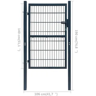 106 x 190 cm Anthrazitgrau