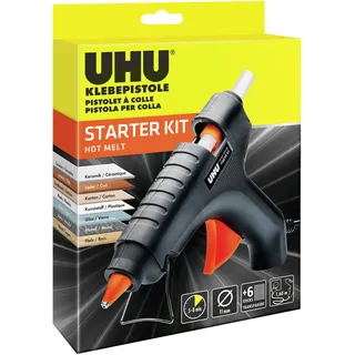 UHU STARTER KIT HOT MELT Heißklebepistole schwarz, orange, 1 St.