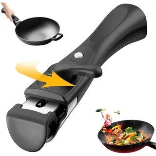 Abnehmbare Grifftöpfe und Pfannen abtrennbare Grifftöpfe und Pfannen, Anti-Scald-Topfgriff, 7,1-Zoll