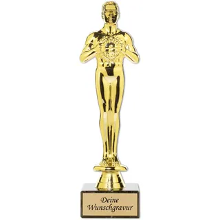 andSmile Siegerfigur Pokal inkl. Gravur mit Ihrem Wunschtext Personalisierte Trophäe Höhe 25cm Marmorsockel