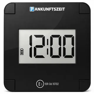 parkzeit - Elektronische Parkscheibe: AA-Batterie mit 4 Jahren Batterielaufzeit. KBA-zugelassen, legal in ganz Deutschland. Abnehmbare Einheit für Batteriewechsel und Einstellungen.