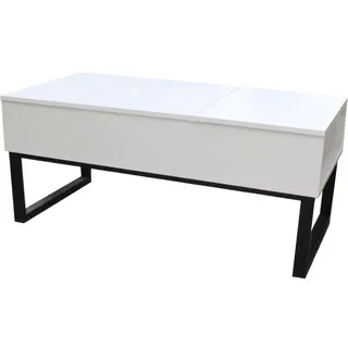 Hti-Living Couchtisch höhenverstellbar mit Stauraum Weiß
