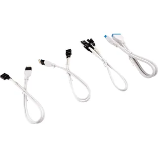 Corsair Premium Sleeved Front Panel Extension Kit, White