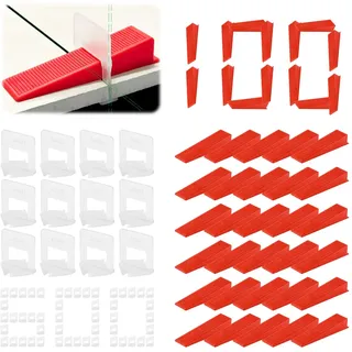 700 Stück Fliesen Nivelliersystem Nivelliersystem Fliesenkeile Fliesen Nivelliersystem 1mm mit 1mm-Basis zum Verlegen von Wand- und Bodenfliesen Wiederverwendbar