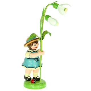 Hubrig Volkskunst GmbH Dekofigur Hubrig Volkskunst 'Blumenkinder Mädchen mit Schneeglöckchen * Höhe 11cm